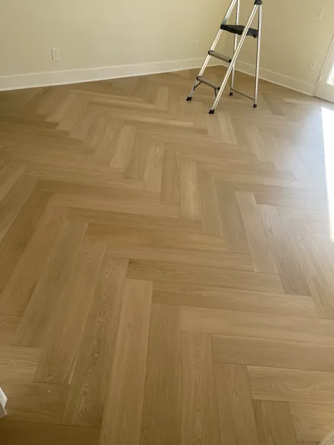 Herringbone hardwood floor