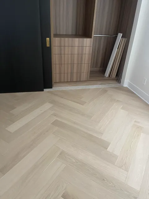 Herringbone hardwood flooring by SHS Hardwood Flooring