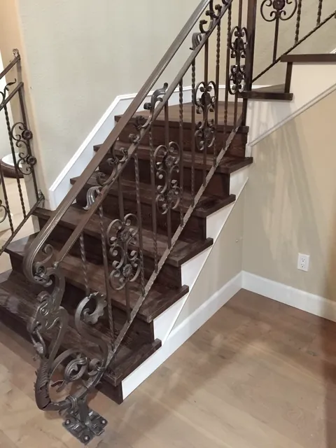 Custom hardwood staircase by SHS Hardwood Flooring