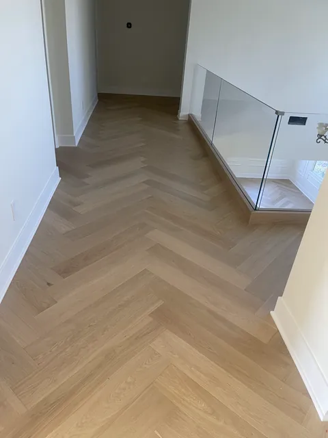 Herringbone hardwood flooring by SHS Hardwood Flooring