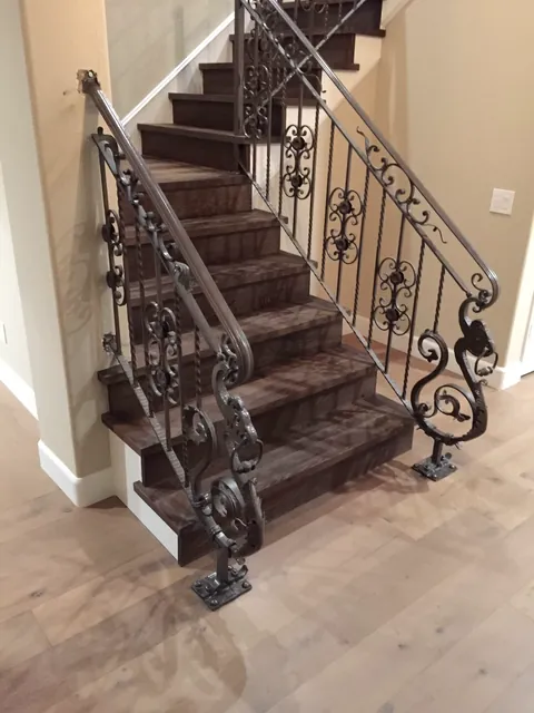 Custom hardwood staircase by SHS Hardwood Flooring