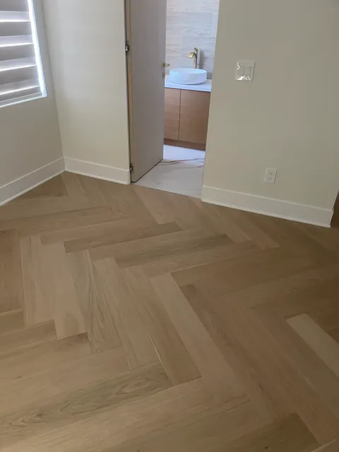 Herringbone hardwood flooring by SHS Hardwood Flooring