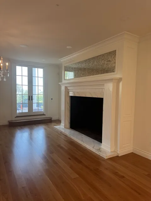 Finished hardwood floor installation
