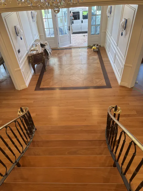 Custom hardwood staircase by SHS Hardwood Flooring