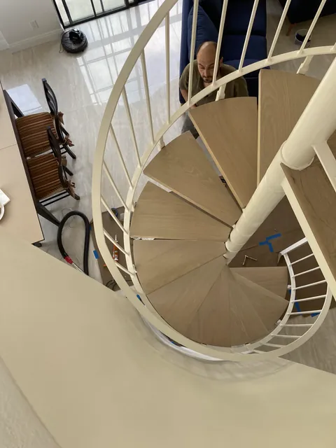 Custom hardwood staircase by SHS Hardwood Flooring