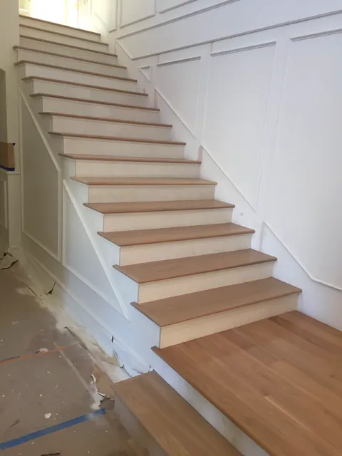 Custom hardwood staircase by SHS Hardwood Flooring